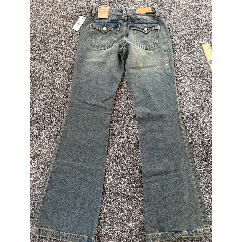PacSun Jade Low Rise Bootcut Jeans Marna Wash Rigid Denim Size 24 NWT